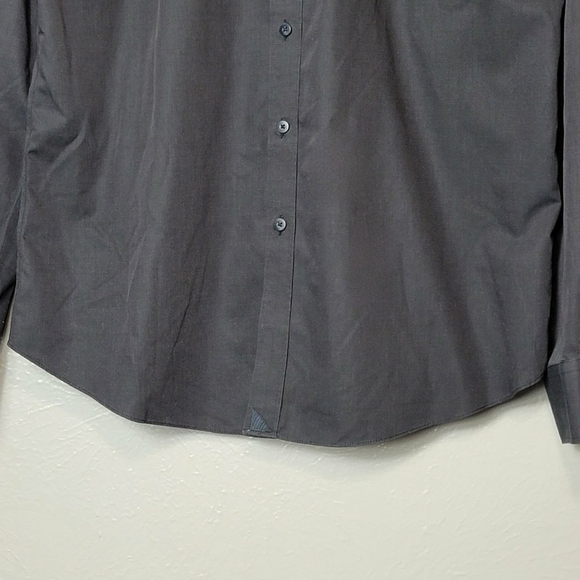 UNTUCKit Mens Size M Tall Slim Wrinkle Free Button Up Shirt Long Sleeve Black - Picture 9 of 10